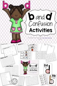 B and D reversals and confusion are so common in beginning readers and writers. Here's some activities that I use to help correct these errors in my struggling readers.