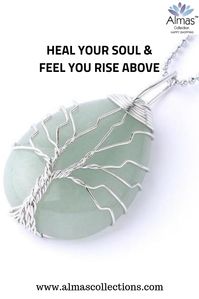 ONLY $14.99 + FREE SHIPPING  Tree of life jewellery pendant necklace. Made by hand from Real Reiki Healing Stones. Click here for more info! #reiki Healing #Gem Stone #minimalist jewellery