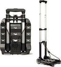 Amazon.com: RMS Folding Luggage Cart - Lightweight Aluminum Collapsible and Portable Fold Up Dolly for Travel, Moving and Office Use (Black): Health & Personal Care