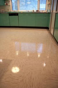 Retro kitchen floor - see blog for source and more photos