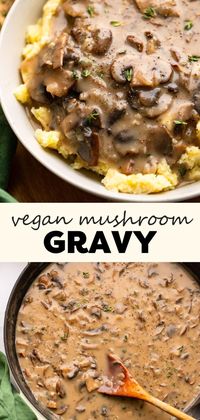 Take your dinner to the next level with this Mushroom Gravy recipe! Made with fresh mushrooms, aromatics, herbs, and broth, it’s an easy yet sophisticated condiment you’ll want to drizzle on everything.