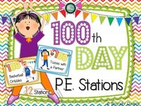 Set up easy 100th Day-themed physical education stations in your P.E. classroom with these task cards! Set of 14 color, full page task cards/stations with directions.