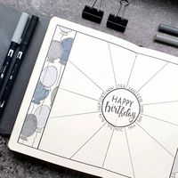 Birthday Tracker Bullet Journal Spread