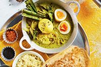 Turmeric boiled egg curry