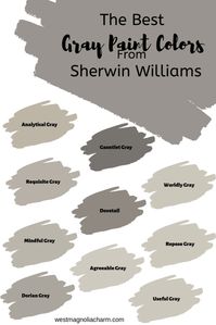 Gray paint colors are pretty popular now and for a good reason, they work with every decor style! I'm loving these 10 amazing Sherwin Williams gray paint colors! #gray #home ##paintcolors #neutral