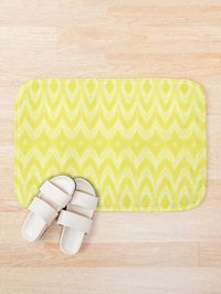 Alternate view of Yellow Faux Tulle Design Bath Mat