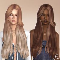 new long hairstyle with +260 color combinations to play with it! now available on my patreon for early access!! hope you like it! 🤍✨