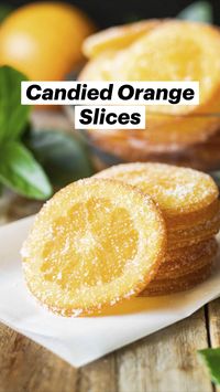 2hr 45min · 31 servings     3 large navel oranges, or other type of orange  4 cups granulated sugar, plus extra for rolling  4 cups water, plus extra for blanching  Get the full recipe and tips on our website here: https://savortheflavour.com/candied-orange-slices/