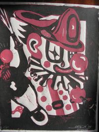 an early clown fireman lino