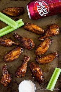 Dr Pepper Hot Wings Recipe - These crispy baked chicken wings are loaded with flavor from a special ingredient – Dr Pepper! Wings are tossed in a sticky sweet & spicy glaze, making them perfect to serve as a part of your game day spread.