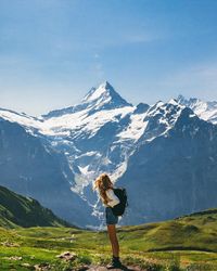 On top of the world in the Swiss Alps 🏔️🌿✨comment here if you want to know what hike this is and i’ll send you more info! | Instagram