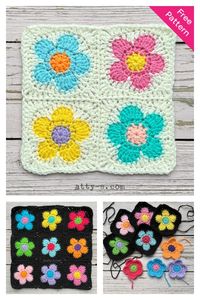 Flower Power Square Free Crochet Pattern