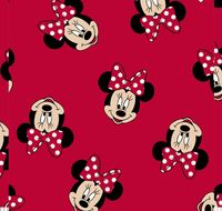 "Cotton fabric Minnie heads with bows fabric.  45 inches wide  100% cotton  Check out my other fabric selections.  Everything to fit your crafting needs. SEE PICS FOR FURTHER DESCRIPTION  Pictures shown are of the actual item\", please see photos as part of the description; what you see is what you get.  We do our best to accurately describe each item and try to list all significant flaws, but please ask any questions prior to purchasing.  Something that appears insignificant to us may be signif