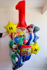 Make any Mario Bros fan’s celebration extra special with our Mario Bros Bubble! This customizable bubble balloon includes a number and message, perfect for birthdays and themed events. Discover more character-themed decor in our Mario Bros Collection and Bubbles Collection. Note:Price per arrangement.No additional elements included.