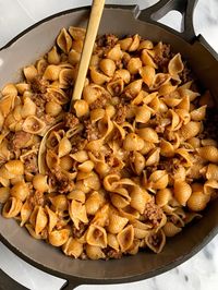 One-Skillet Gluten-free Hamburger Helper - rachLmansfield