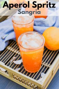 Instead of pouring yourself a single drink this summer, make a batch of this Aperol Spritz Sangria for sunshine sipping!