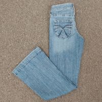 Ariat Girls Real Allessandra Wide Leg Jean Girls' Jean Medium Wash Fancy Stitching On The Back Pocket Five Pocket Styling 9.75 Oz Performance Stretch Denim 93% Cotton, 5% Polyester, 2% Spandex Machine Wash Cold 10040809