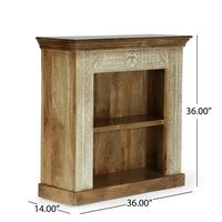 Molena Boho Handcrafted Mango Wood Bookcase by Christopher Knight Home - Overstock - 32640577