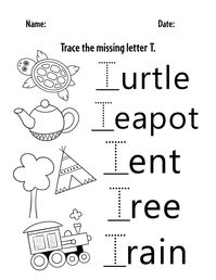 FREE Letter T Worksheets for Preschool ⋆ The Hollydog Blog