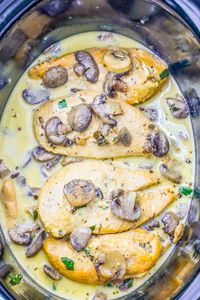 Easy Low Carb Slow Cooker Creamy Chicken Marsala