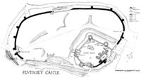 Plan of Pevensey Castle