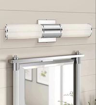 Frosted glass Wall Sconce - Glass Wall Light - Wall Lamp - Vanity Light - Bathroom Wall sconce - Over mirror vanity Light - Wall Mounted - Material: Metal, Glass - Color: Chrome, milk white glass - Power source: Hardwire  - Voltage: 110-240V - Bulb base: E26 - Max Wattage: 60 watts/socket - Dimmable: Yes - Compatible with all medium base bulbs including Edison, LED, and CFL. - BULBS NOT INCLUDED. - Handmade in the U.S.A. with top quality components.