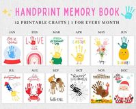 Handprint Keepsake Handprint Memory Book Handprint Art - Etsy