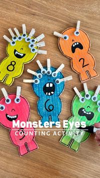 COUNTING MONSTERS EYES 👀 If you’ve been following us for a while you already know we love using clothespins in our activities because… | Instagram