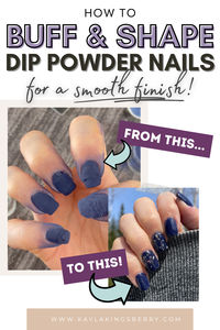 Get a smooth manicure when you learn how to buff dip powder nails at home just like this! Click the link to learn more.