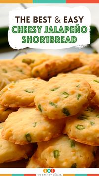 Dive into the buttery bliss of Cheesy Jalapeño Shortbread! Each crumbly bite packs a delightful punch of sharp cheese and spicy jalapeño. Perfect for your next party or as a unique twist to your snack routine. Love the heat and the treat? Pin this recipe now for an unforgettable savory experience!