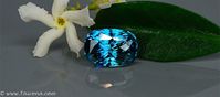 20ct blue zircon from Kampuchea