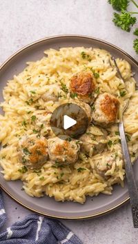 Ashley Fehr | The Recipe Rebel on Instagram: "This Chicken Meatballs And Orzo is a favorite here 🎉 Have you tried it? 

Made in one pan, it comes together quickly considering we are making those juicy chicken meatballs from scratch 🙌

⭐️⭐️⭐️⭐️⭐️ Susan says “I have made this dish twice and both times it came out AMAZING! Everyone devoured it! I would give it 10 stars if available!”

GET THE RECIPE:
1) tap the link in my profile @thereciperebel and then this photo 
OR
2) comment “CMAO” and the link to the recipe will be sent right to your inbox 

(# 2 is an automation that only works if you allow messages from everyone)

https://www.thereciperebel.com/one-pan-chicken-meatballs-with-orzo/

#orzo #orzopasta #meatball #meatballs #chickenmeatballs #chickendinner #dinnerrecipes #comfortfood #th