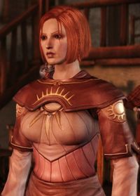 Leliana Dragon Age origins in her Chantry outfit robe