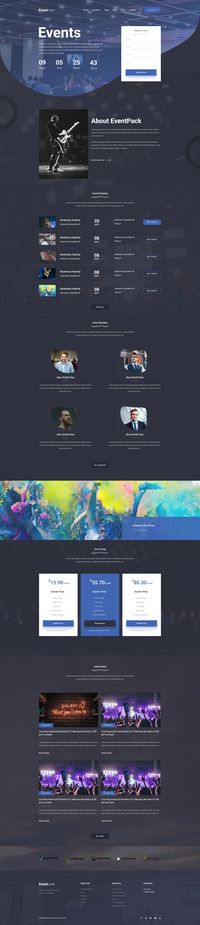 Creative Event PSD Website Template. Download