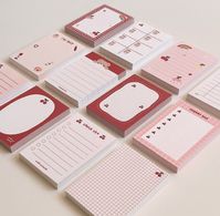 Cherry Memo 12 types . material : paper . size : 6.5 x 9 cm . 100 sheets . made in Korea OPTION 01 Chubby Cherry 02 Grid Cherry 03 Peeking Cherry 04 Welcome Checklist 05 Cherry Day 06 Peeking Bebe 07 Bebe Day 08 Cherry Stitch 09 Cherry Round Checkered 10 Gingham Cherry Bow 11 Line Cherry Bow 12 Cherry Palette Enjoy shopping!