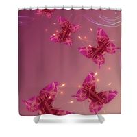 #pink #butterfly #shower #curtain #home #bathroom #Décor #design #inspiration #interior #decorating #designing