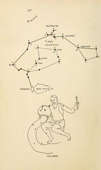 Aquarius, from "Star lore of all ages; a collection of myths, legends, and facts concerning the constellations of the Northern Hemisphere," 1911.  https://archive.org/details/starloreofallage00olco