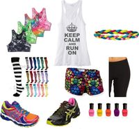 Colorful running gear for color runs...but you are banned if you don't have any white! ;)