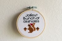 Jolliest Bunch of ******** Squirrel - Cross Stitch Ornament Pattern (PDF Digital Download) Funny, modern cross stitch pattern with saying from a favorite Christmas movie. --------------------------------------------------------------------------------------- Pattern Info as pictured: 14 count