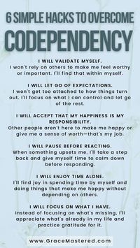 Struggling with emotional dependency or recovering from codependency? These hacks are here to help you overcome codependency and build emotional resilience.