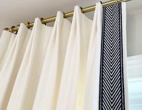 Pleated Drapery with Custom Trim