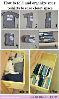 And save precious drawer space with specially folded tees. | 18 Helpful Diagrams To Solve All Your ClothingWoes