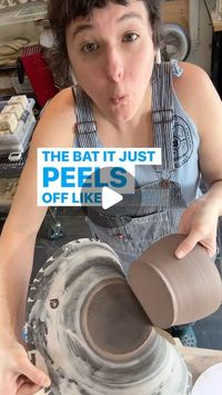 KEENE pottery on Instagram: "Such a time saver! I can now throw my pots with a thinner bottom and not lose any clay with the wire tool. So exciting! Also- any potters in Fishtown need some underlayment? I bought a whole roll, which is enough for 80 lifetimes 🤣   #potterystudio #studiohack #pottery #roofunderlayment #wheelthrown #handmade #ceramicart #wheelthrownpottery #wheelthrownceramics #shortcut"