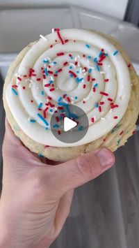 Karli | Family Food Blogger on Instagram: "Make my Cr**bl Birthday Cake Cookies patriotic for this weekend! 🙌🏻 #memorialday #desserttime #dessertlover #bakeittillyoumakeit #cookies"