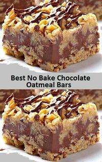 Best No Bake Chocolate Oatmeal Bars - Food Menu