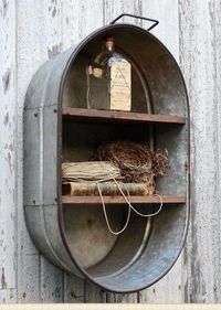 rustic industrial bathrooms using galvanized metal - Yahoo Image Search Results