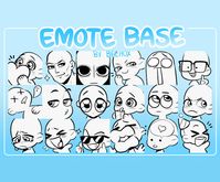 Create your own emotes using the 18 emote bases included in this pack! Designed for streamers and community owners who want to personalize their Twitch or Discord channel! set up for twitch emotes 112 px x 112 px How it works! 1. Purchase this DIY Emote Base Kit. 2. Download the included emote base templates. 3. Use your preferred graphic design software to customize the emotes. 4. Share your creations with your audience and stand out on your platform! Requirements: Basic knowledge of graphic design software (e.g., Adobe Photoshop, GIMP). Compatible software to open and edit PSD files. Note: This listing is for a digital product; no physical items will be shipped. For commercial streaming use! (Using the emotes for stream emotes) Not for commercial selling use (using the base to sell emote