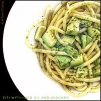 Pasta with Avocado and Herb Oil