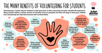 The many benefits of volunteering for students.