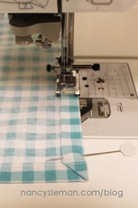 How to easily sew mitered napkins by Nancy Zieman | Sew Simple with Rectangles and Squares